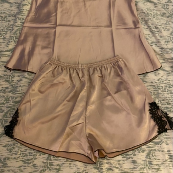 Deep Blush/Gold silky pant set - Picture 7 of 7
